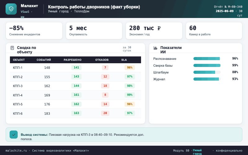 Отчёт за период — Система Малахит